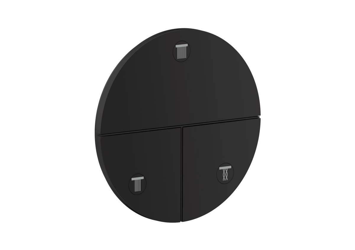 Valve for concealed installation round for 3 functions