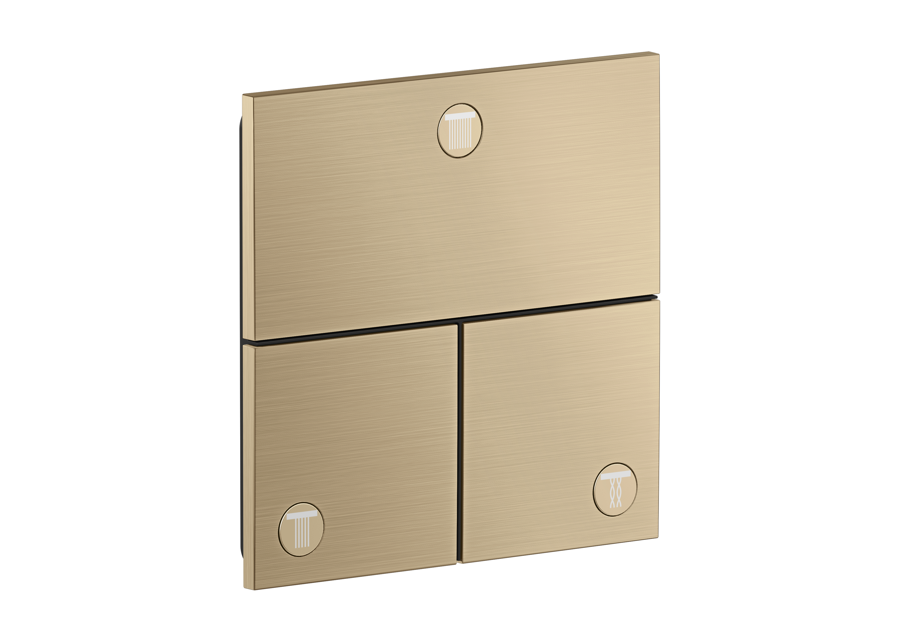 Valve for concealed installation square for 3 functions