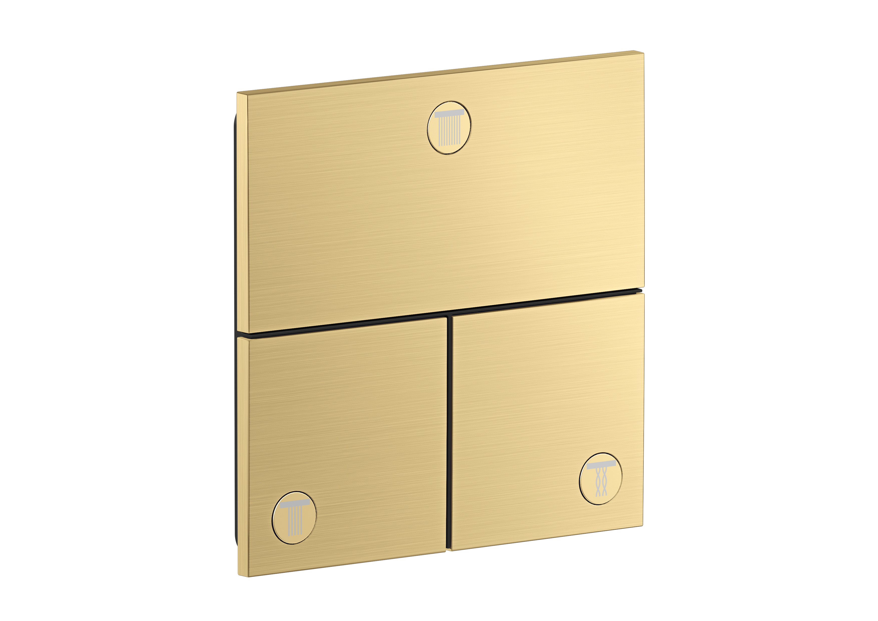 Valve for concealed installation square for 3 functions