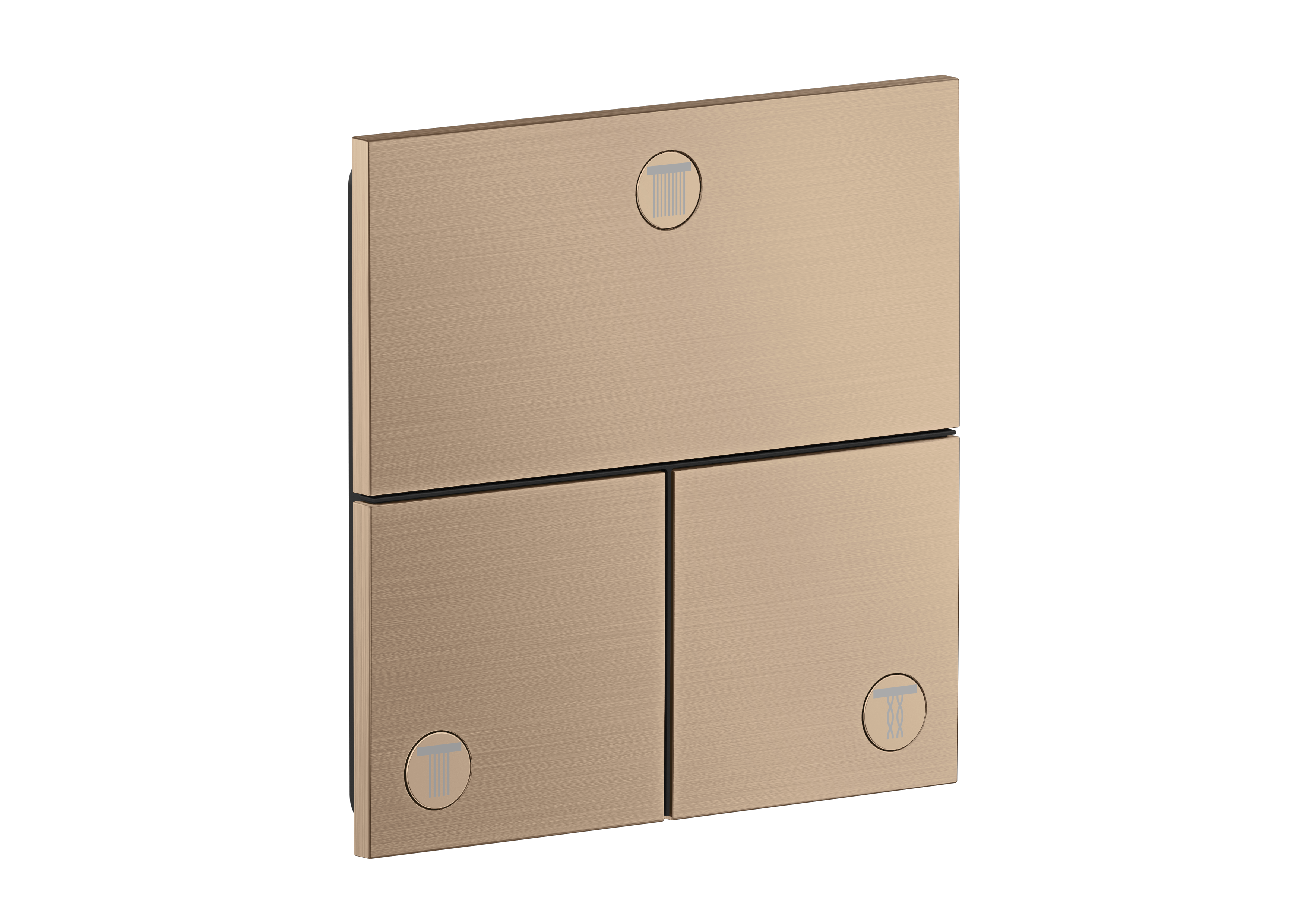 Valve for concealed installation square for 3 functions