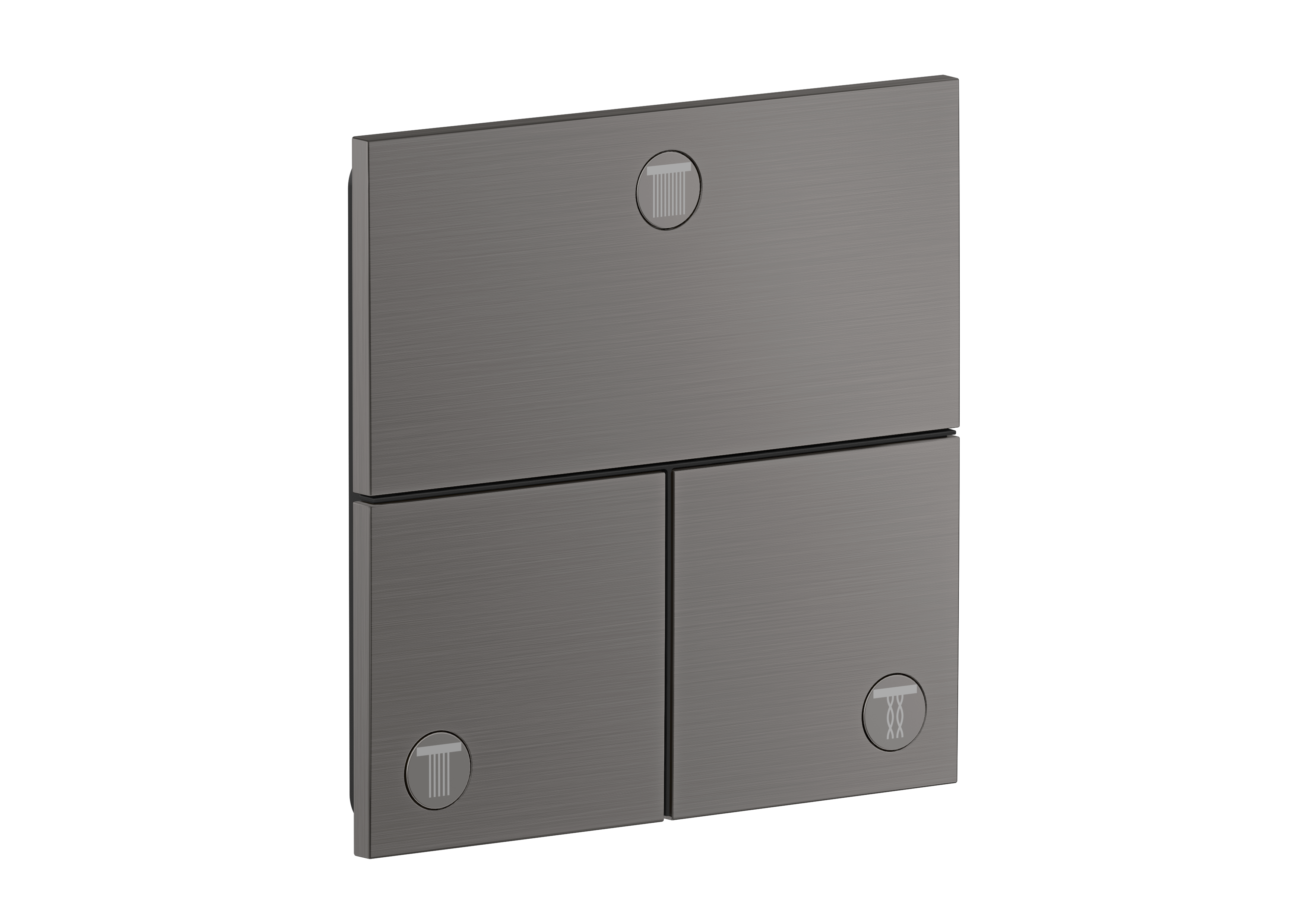 Valve for concealed installation square for 3 functions