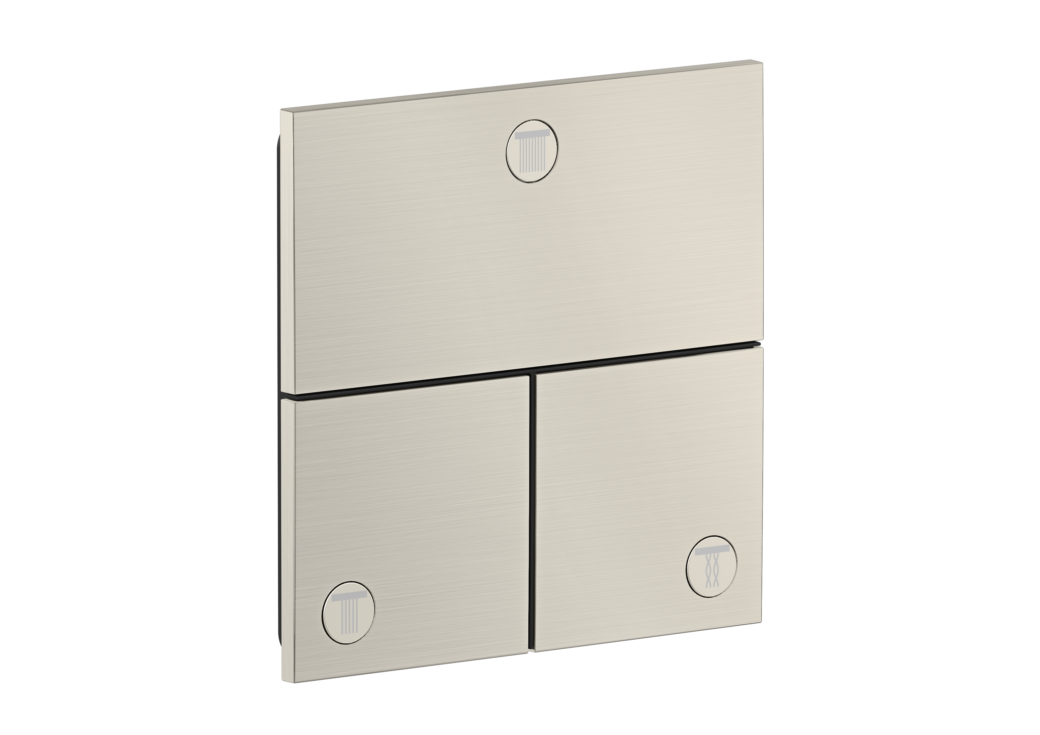 Valve for concealed installation square for 3 functions