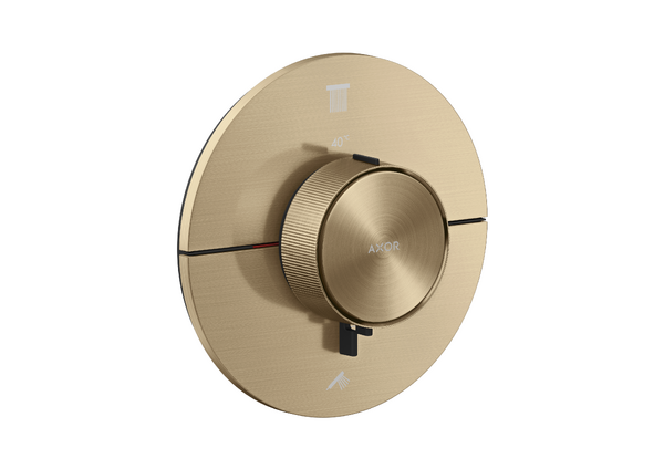 Thermostat for concealed installation round for 2 functions