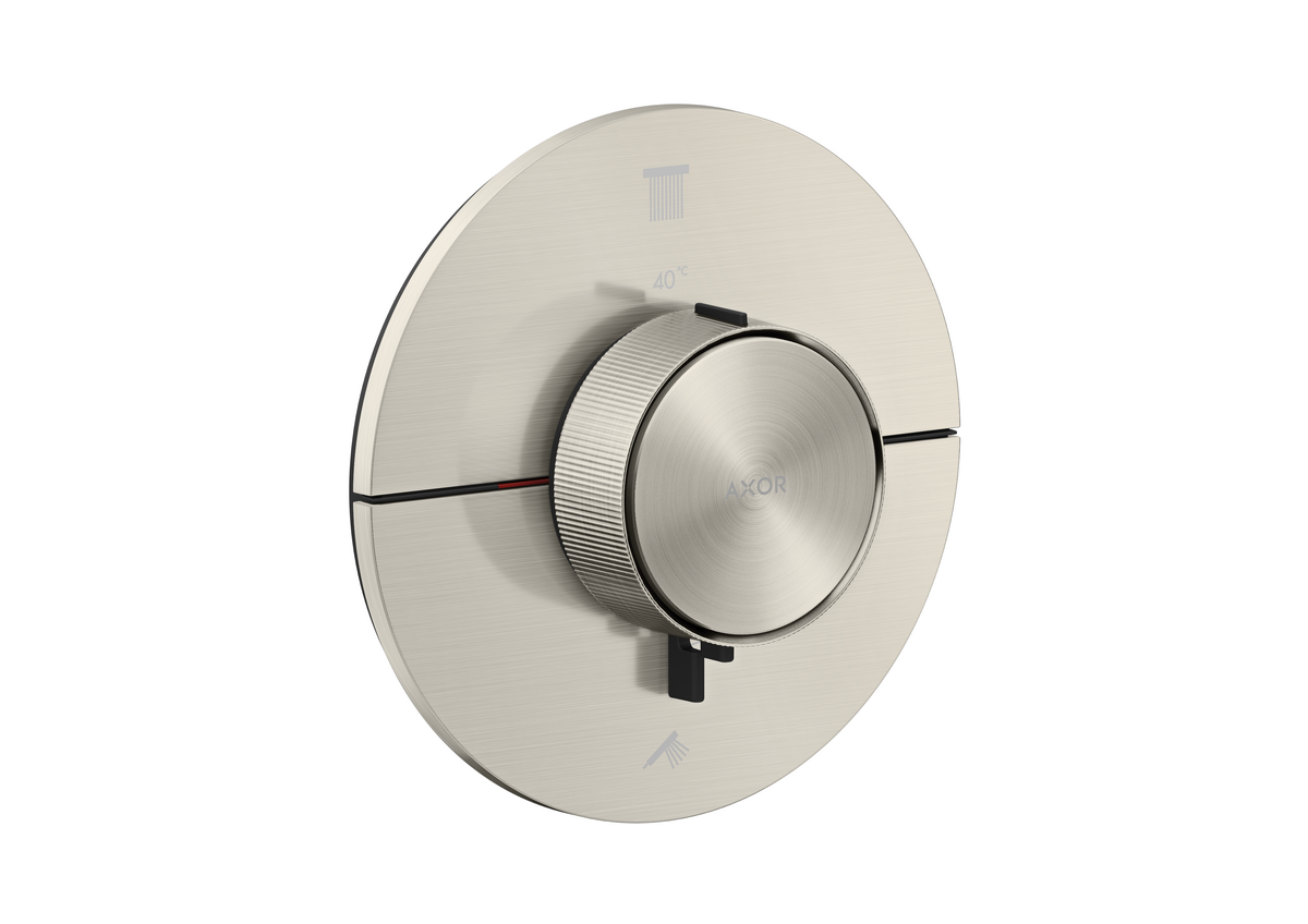 Thermostat for concealed installation round for 2 functions