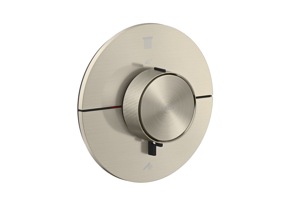 Thermostat for concealed installation round for 2 functions