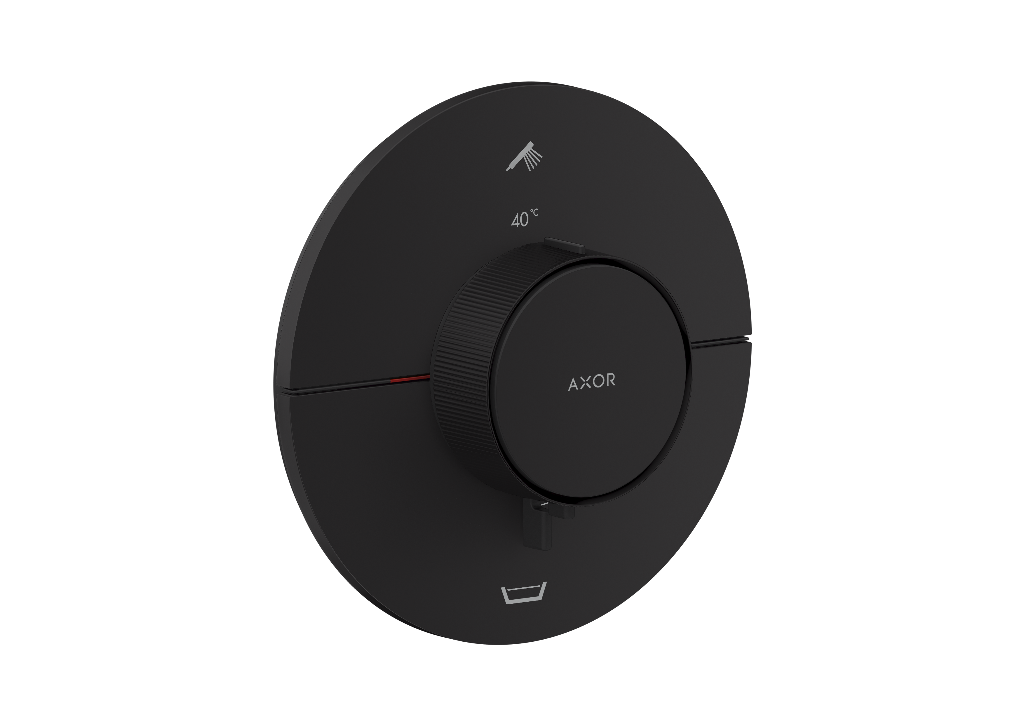 Termostatarmatur til indbygning round med 2 udtag til badekar