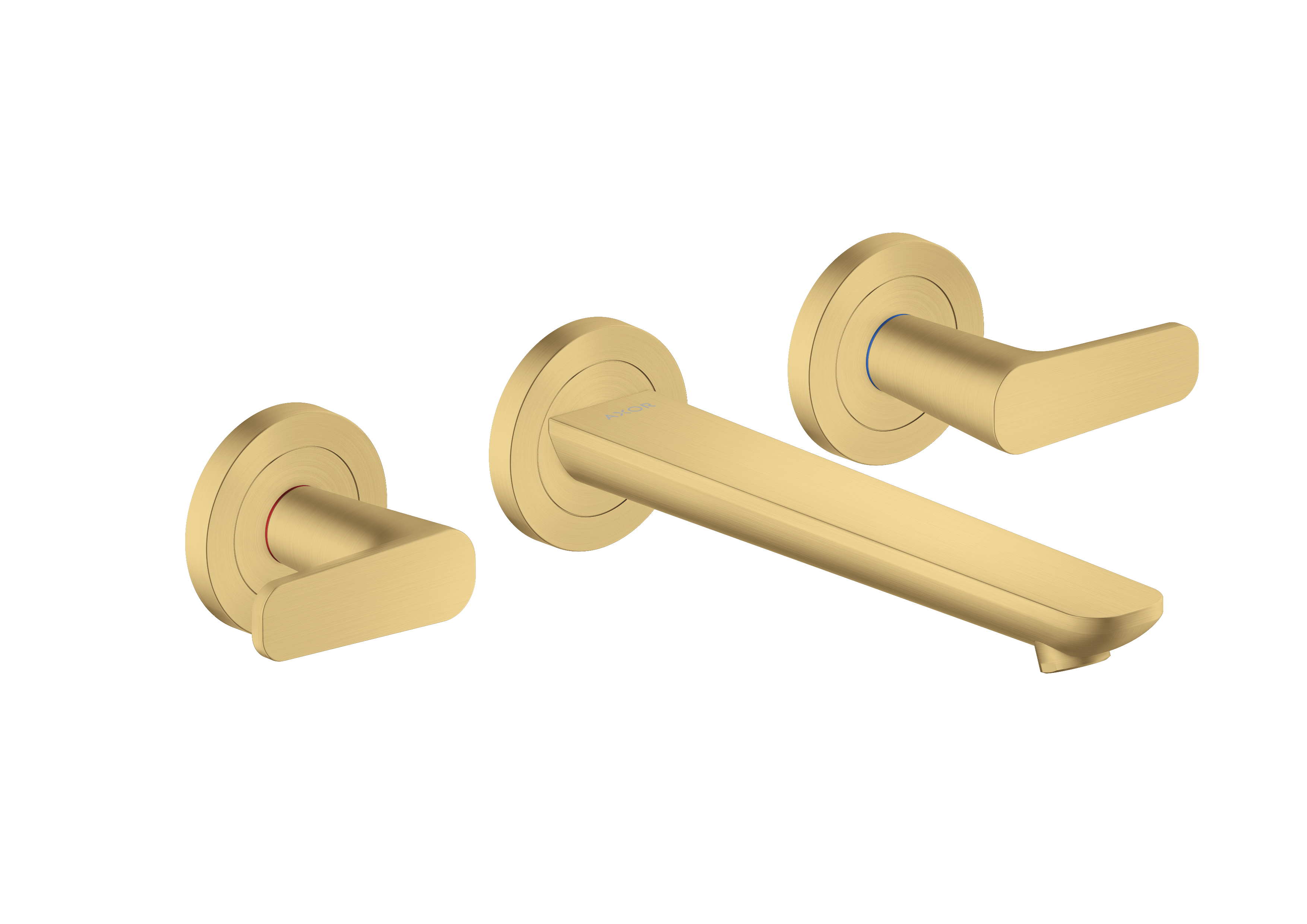 Wall-mounted widespread faucet trim with escutcheons