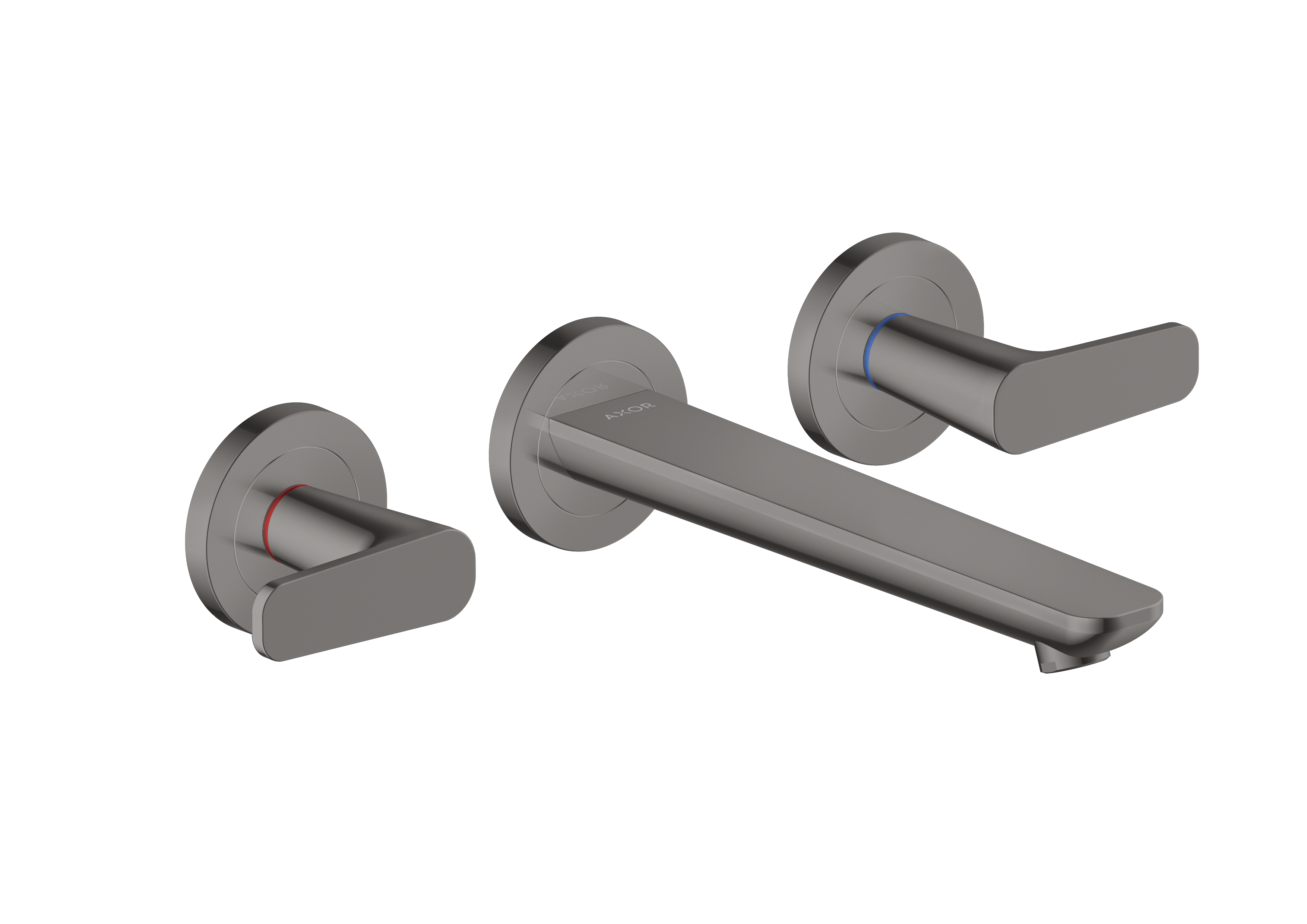 3-hole basin mixer for concealed installation wall-mounted with spout 195 mm