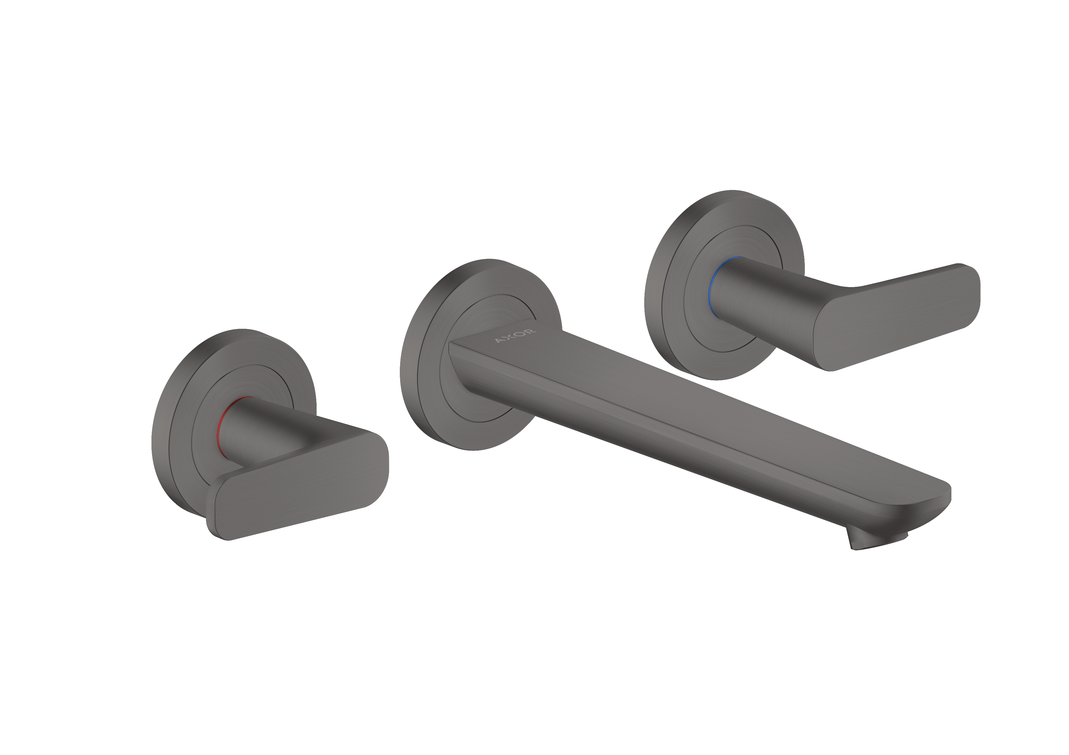 3-hole basin mixer for concealed installation wall-mounted with spout 195 mm