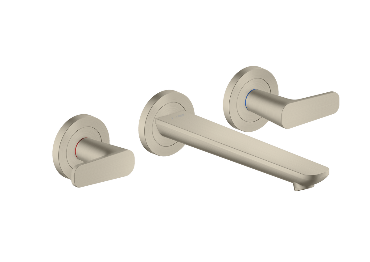 3-hole basin mixer for concealed installation wall-mounted with spout 195 mm