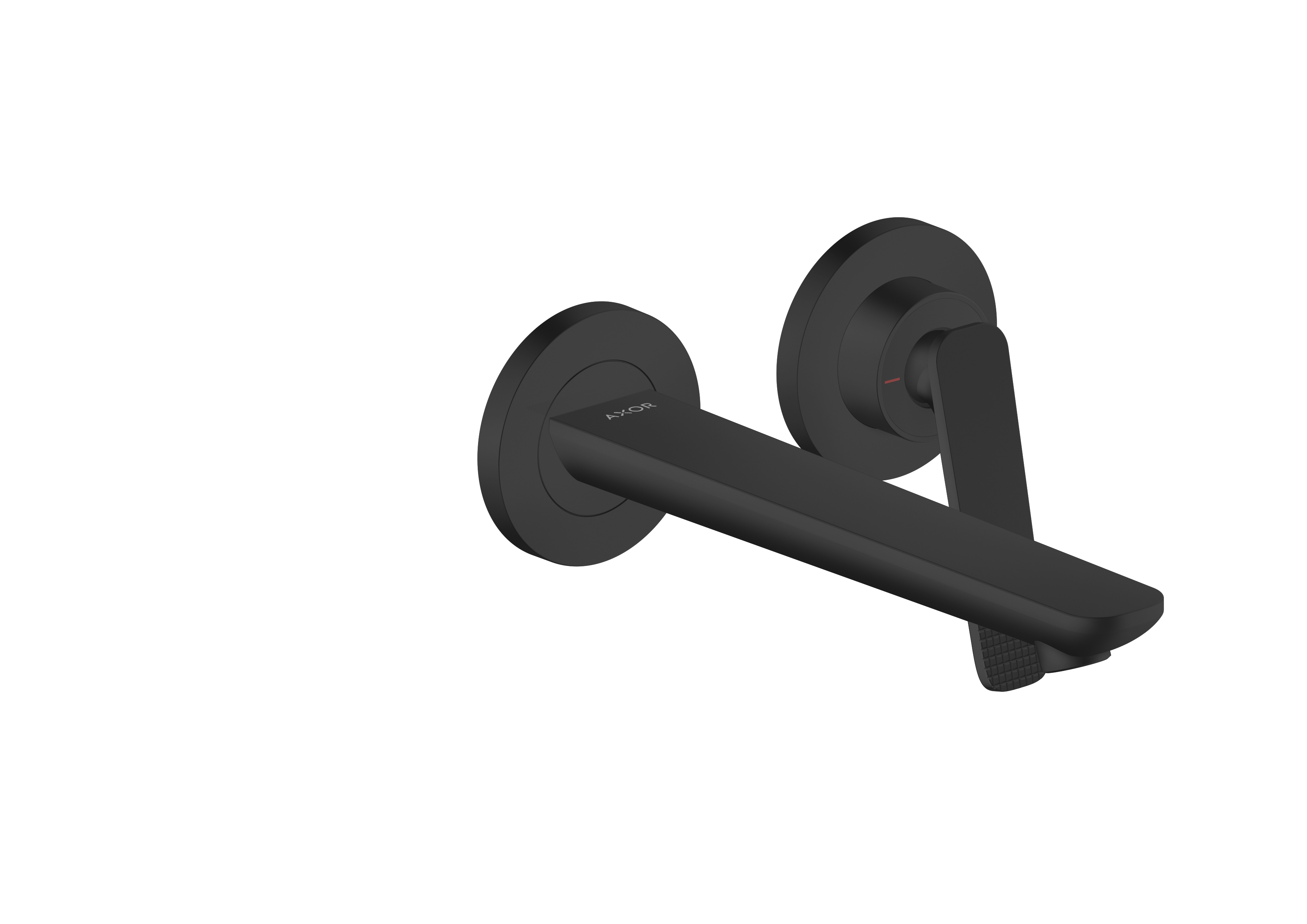 Single lever basin mixer for concealed installation wall-mounted with spout 195 mm - cubic cut