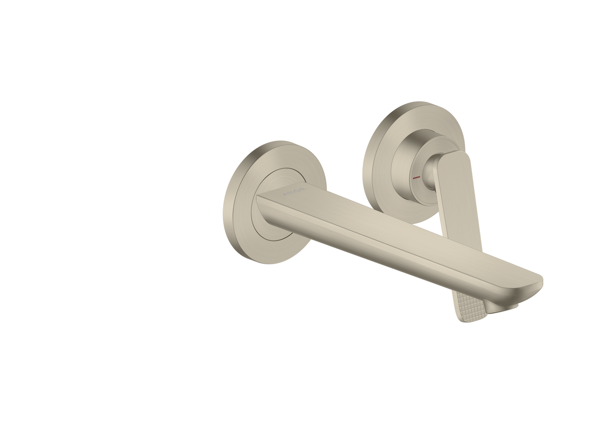 Single lever basin mixer for concealed installation wall-mounted with spout 195 mm - cubic cut