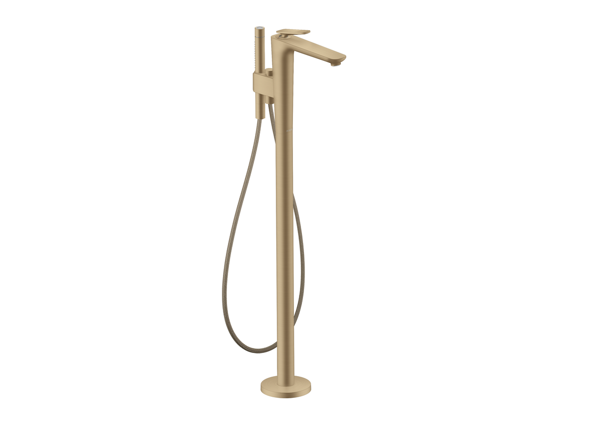 Single lever bath mixer floor-standing - cubic cut