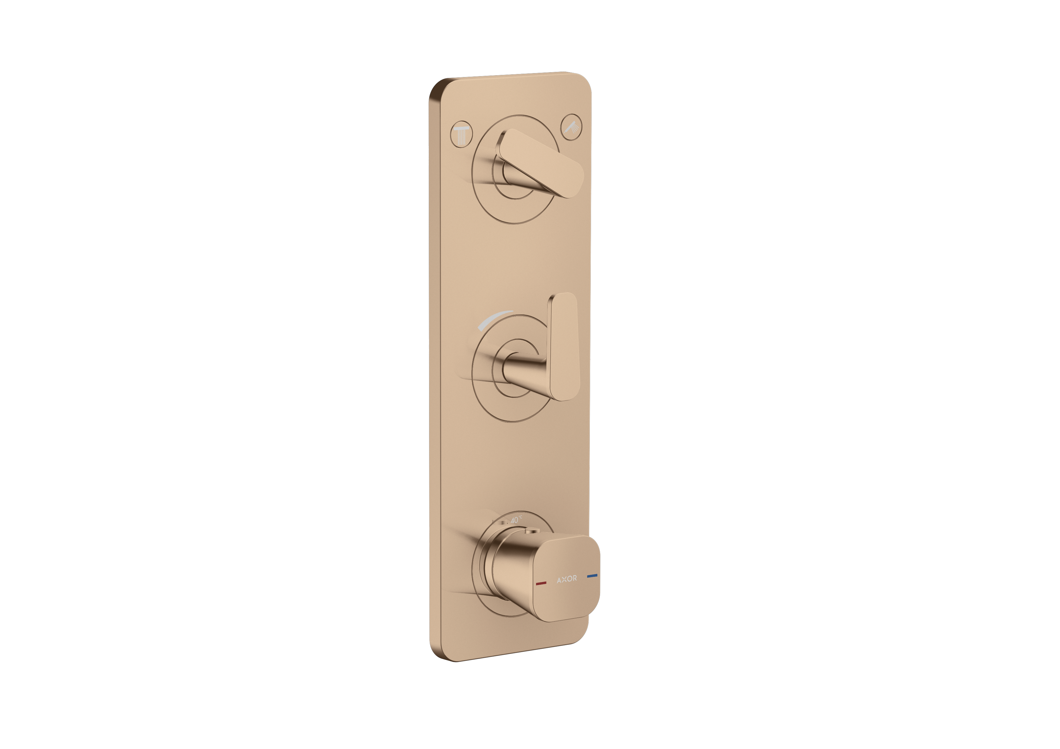 AXOR Citterio C Shower mixers: 2 functions, Polished Red Gold, Item No ...