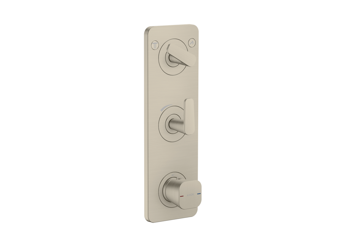 Thermostatmodul 380/120 Unterputz mit Platte für 2 Verbraucher