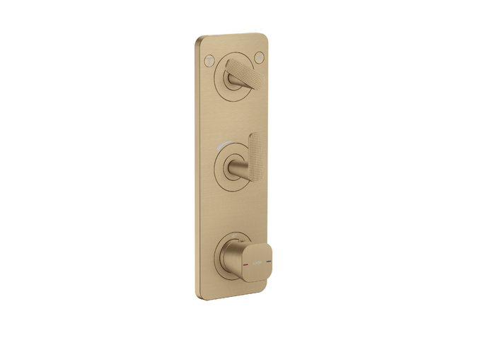AXOR Citterio C Module thermostatique 380/120 encastré avec 2 fonctions, coupe cubique — 49701140