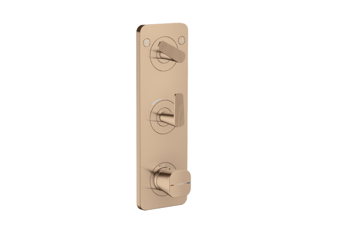 AXOR Citterio C Shower mixers: 2 outlets, Polished Red Gold, Item No ...