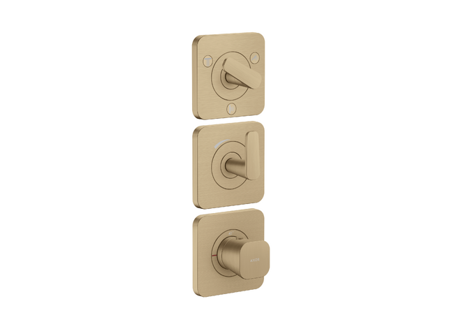 AXOR Citterio C Module thermostatique 380/120 encastré avec 3 sets de finitions pour 3 fonctions — 49710140