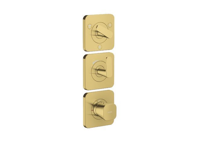 AXOR Citterio C Module thermostatique 380/120 encastré avec 3 sets de finitions pour 3 fonctions — 49710990
