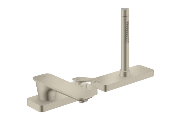 AXOR Citterio C Set de finition mitigeur 3 trous pour montage sur bord de baignoire avec sBox, coupe cubique — 49431820