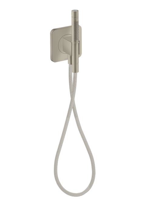 AXOR Citterio C Fixfit Porter 120/120 softsquare avec douchette baton et flexible textile — 49626820