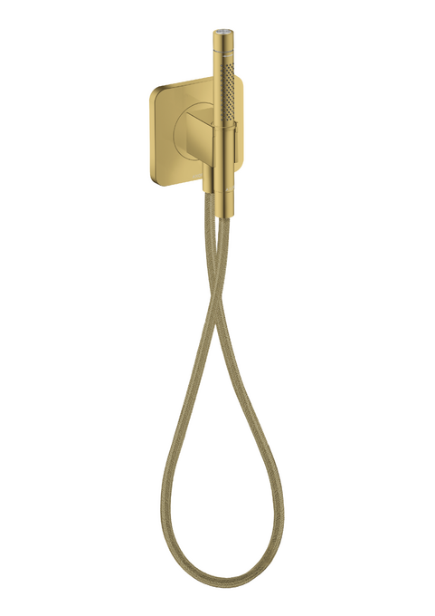 AXOR Citterio C Fixfit Porter 120/120 softsquare avec douchette baton et flexible textile — 49626990