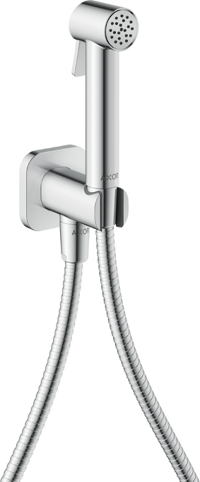 Douchette hygiénique 1jet SoftSquare pour eau froide avec support de douche et flexible 1