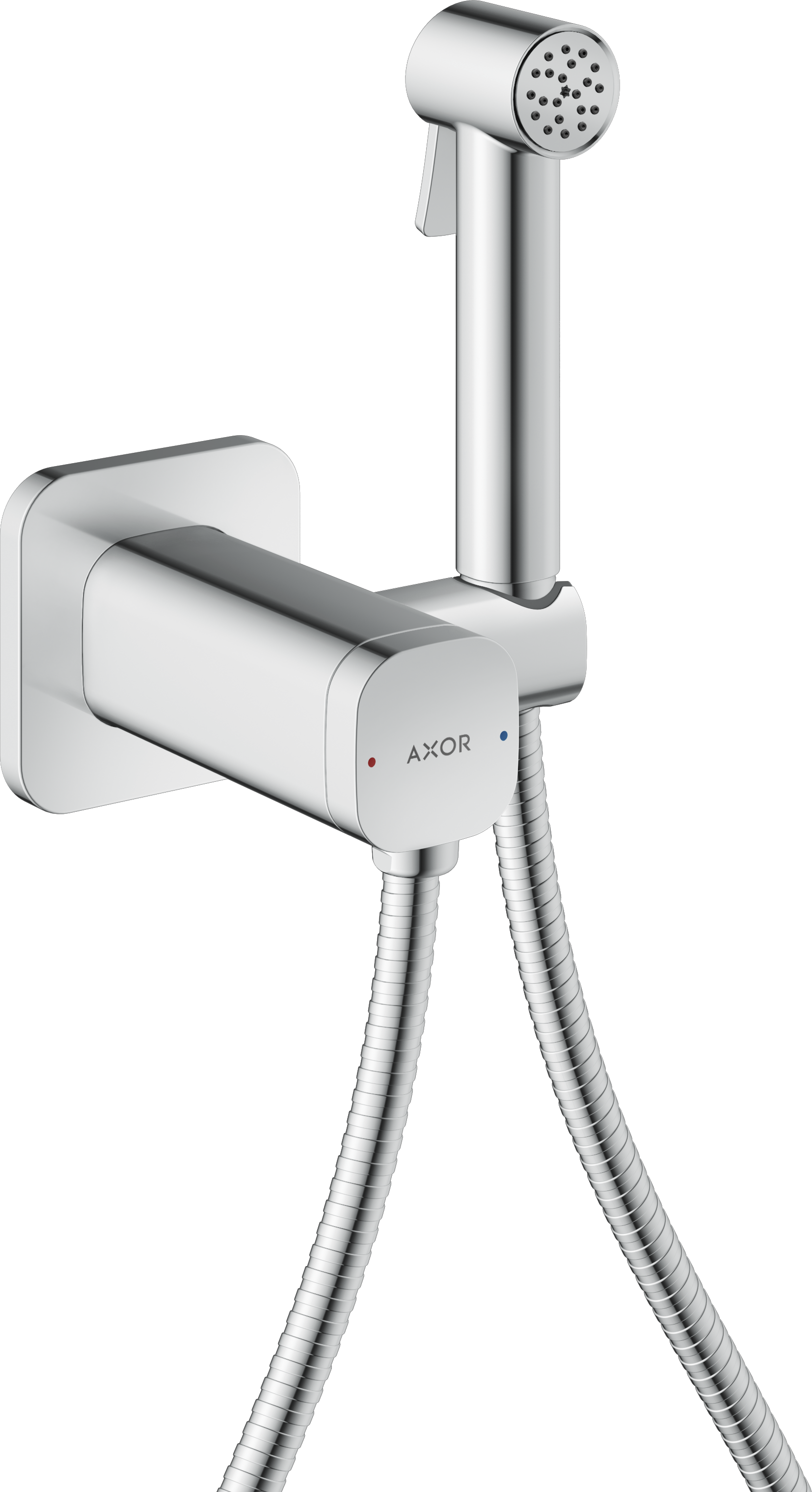 Douchette hygiénique 1jet SoftSquare avec support de douche et flexible 1