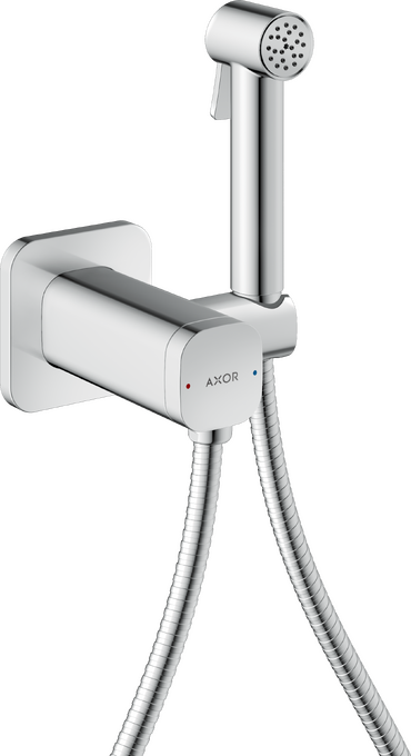 Douchette hygiénique 1jet SoftSquare avec support de douche et flexible 1