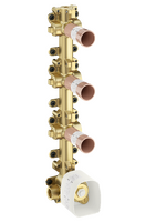Rough, Thermostatic Module with 3 Volume Controls, without Stops