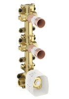 Rough, Thermostatic Module with 2 Volume Controls, without Stops