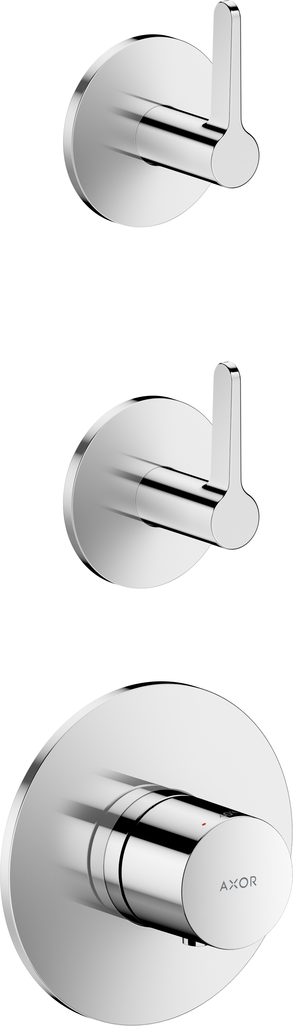 Módulo de termostato empotrado para 2 funciones con manecilla plana