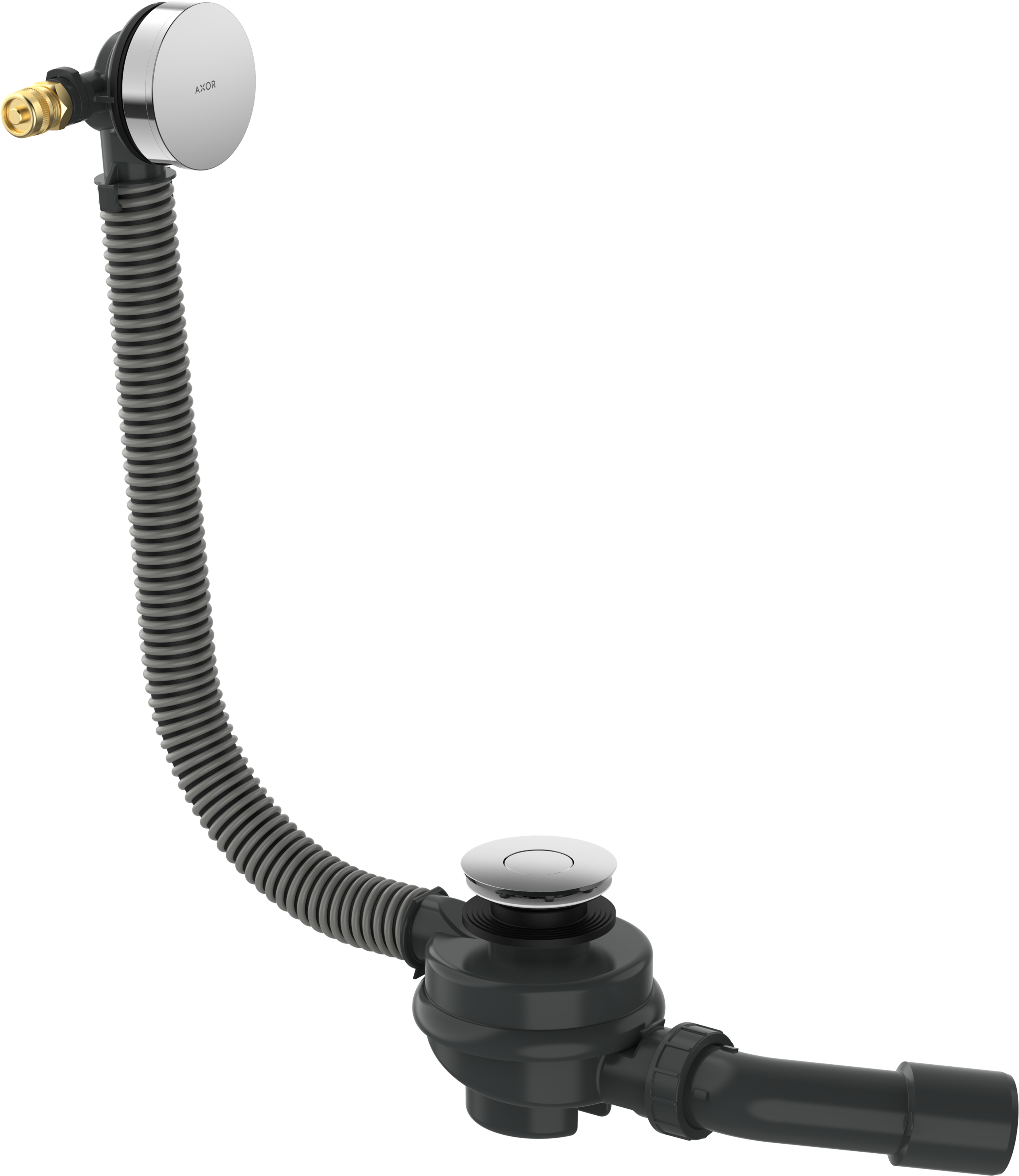 AXOR Flexaplus Complete set waste and overflow set for bathtub
