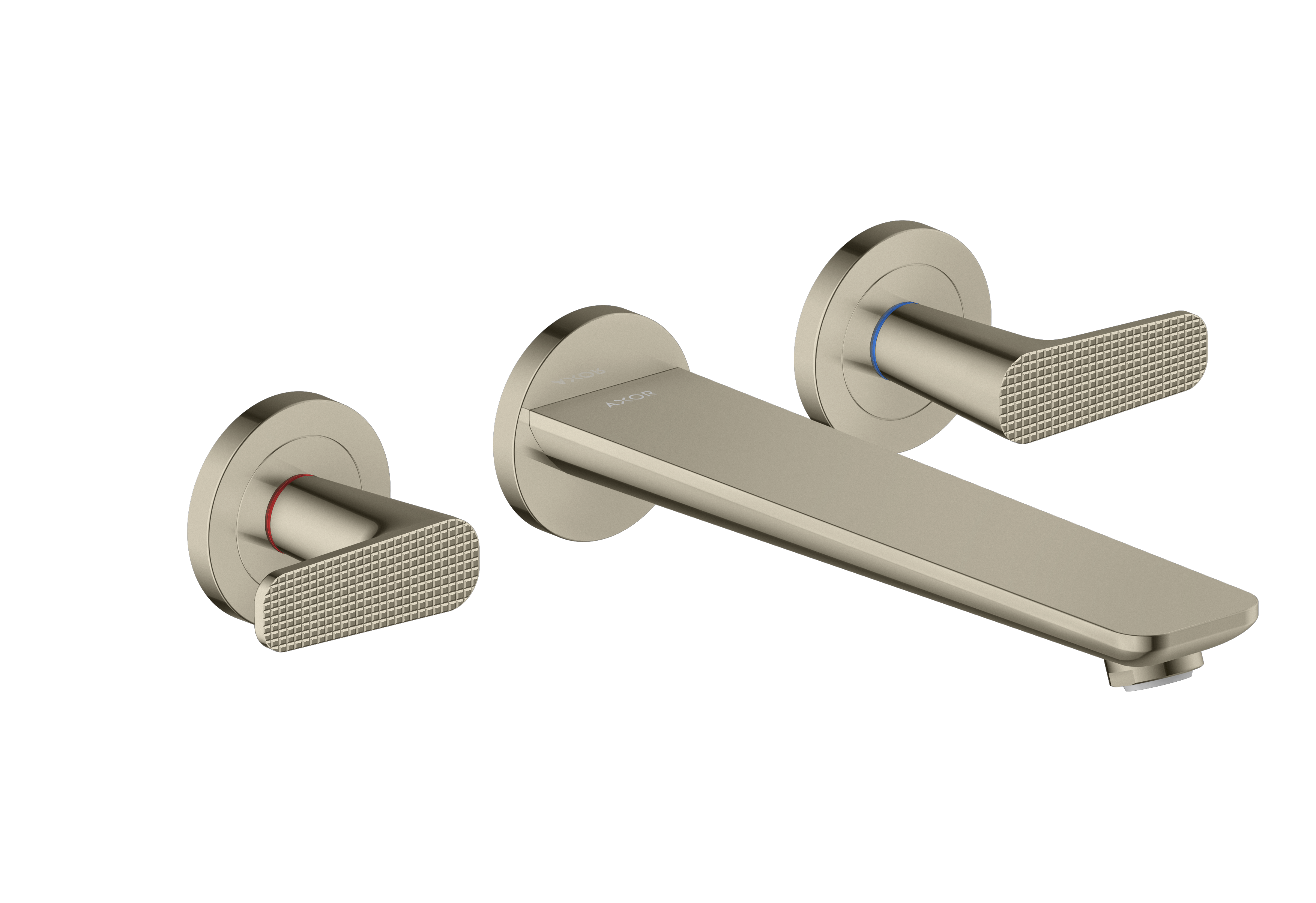 3-Hole Wall-Mounted Tub Filler- Cubic Cut