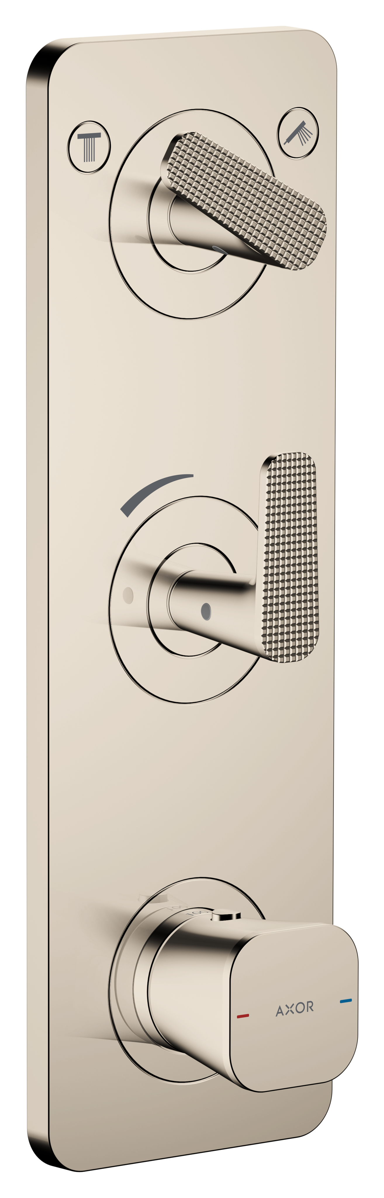 Thermostatic Module Trim 15" x 5" for 2 Functions- Cubic Cut