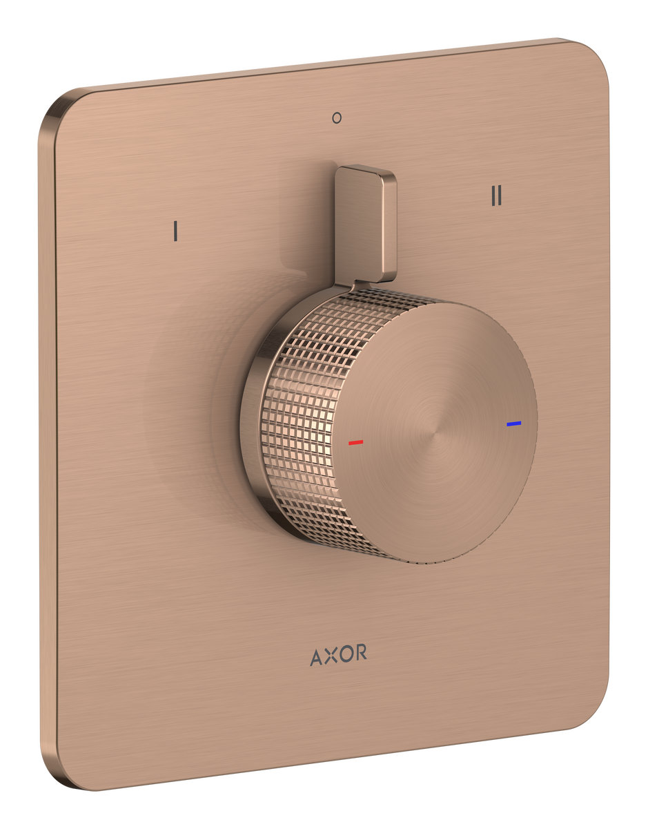 Mixer for concealed installation for 2 functions - cubic cut