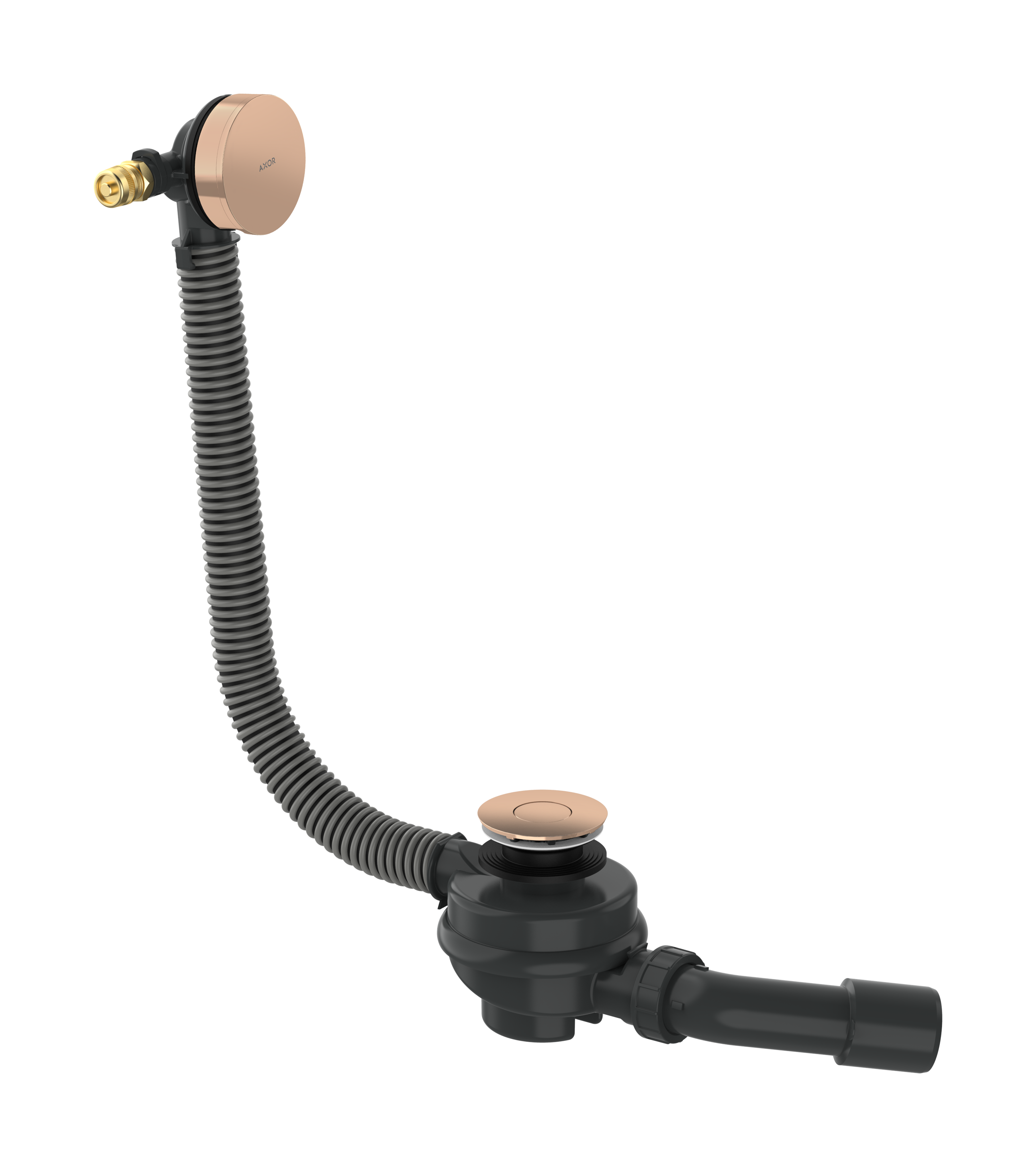 AXOR Flexaplus Complete set waste and overflow set for bathtub