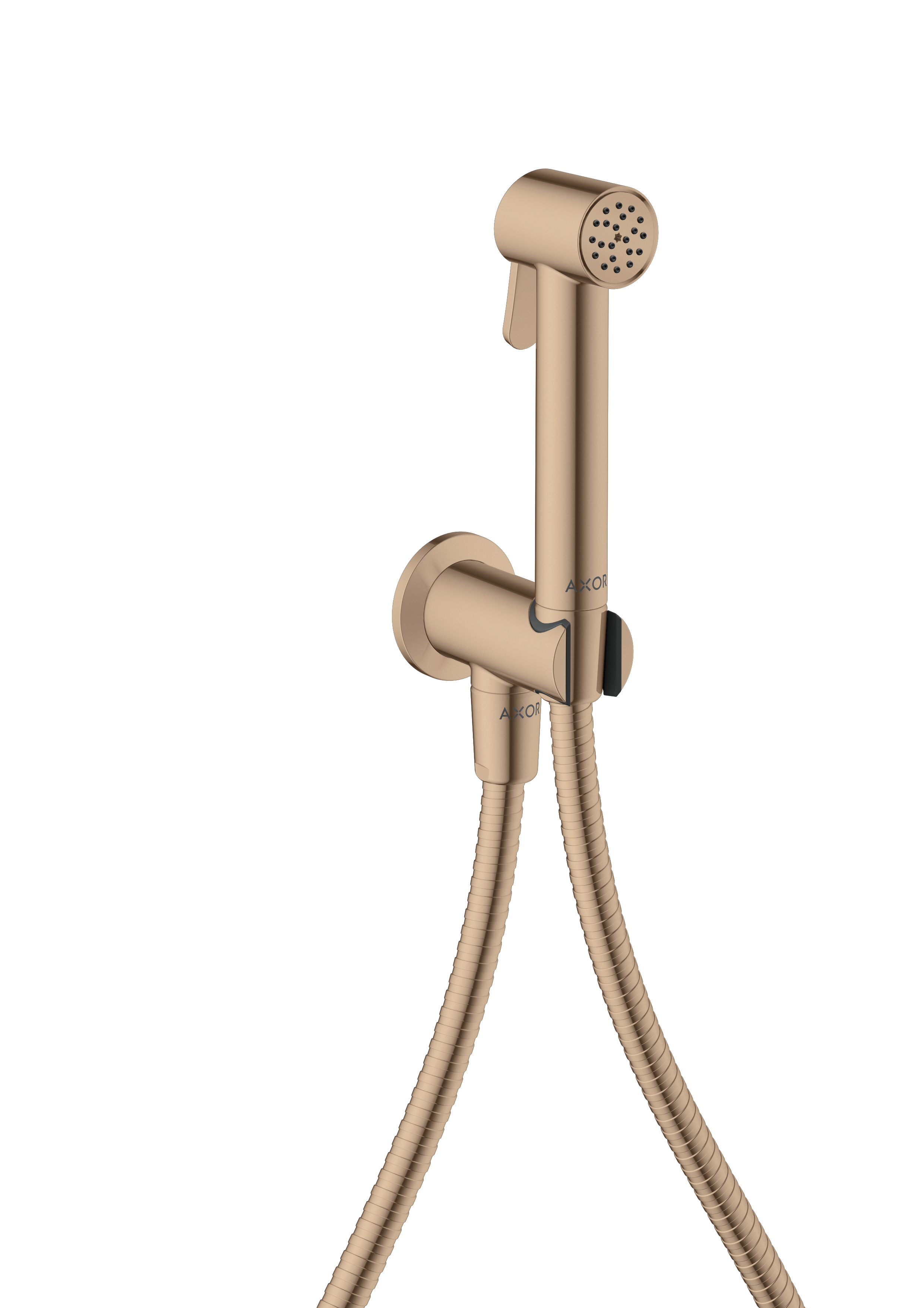 Bidette hand shower 1jet round for cold water with shower holder and shower hose 1.25 m