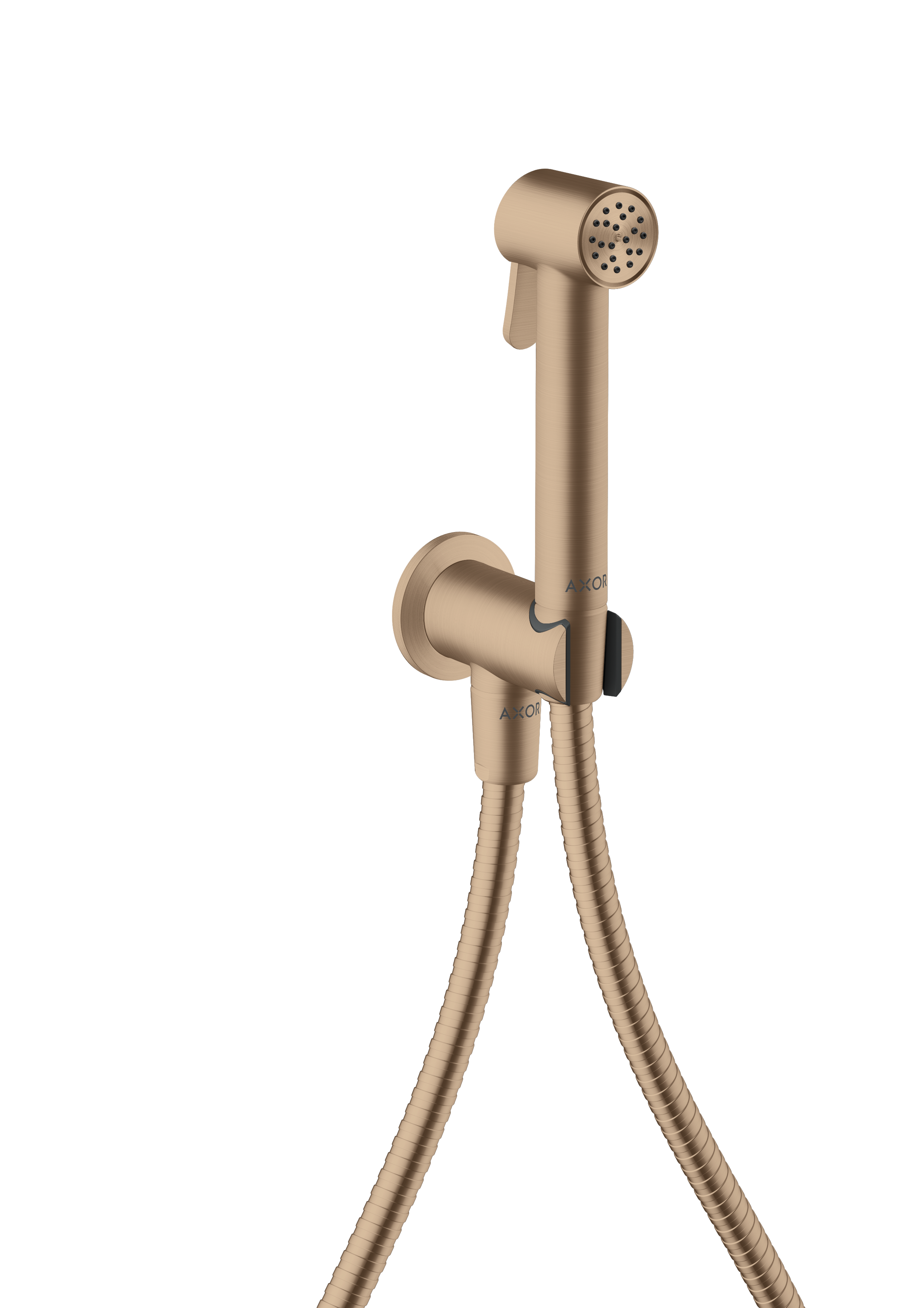 Bidette hand shower 1jet round for cold water with shower holder and shower hose 1.25 m