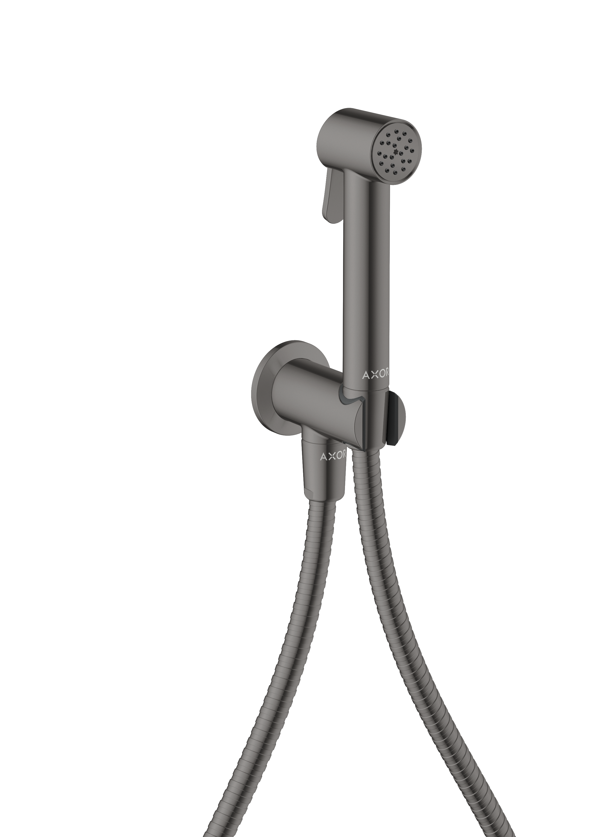 Bidette hand shower 1jet round for cold water with shower holder and shower hose 1.25 m