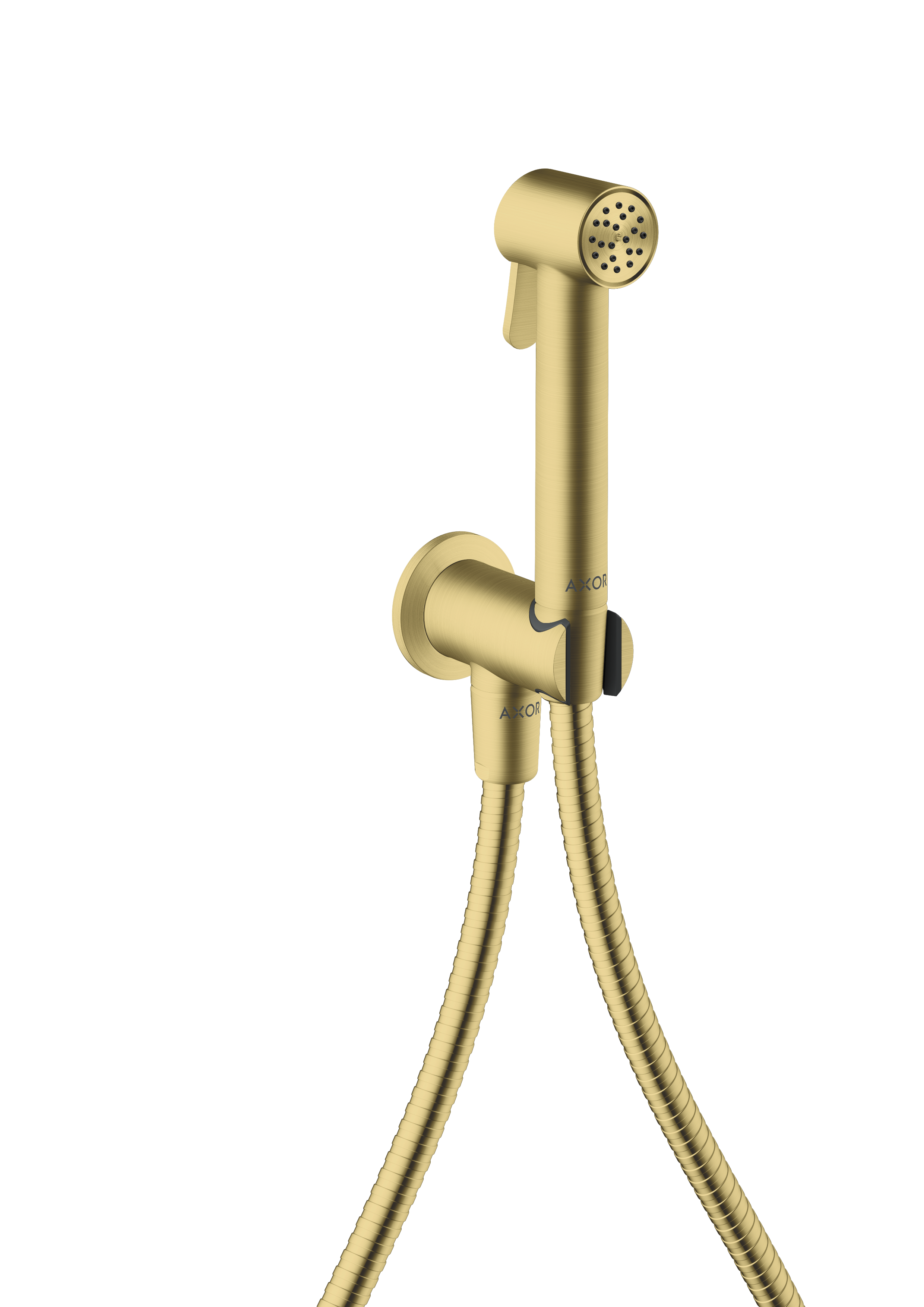 Bidette hand shower 1jet round for cold water with shower holder and shower hose 1.25 m