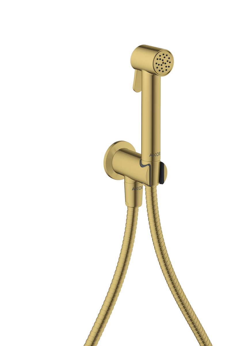 Bidette hand shower 1jet round for cold water with shower holder and shower hose 1.25 m