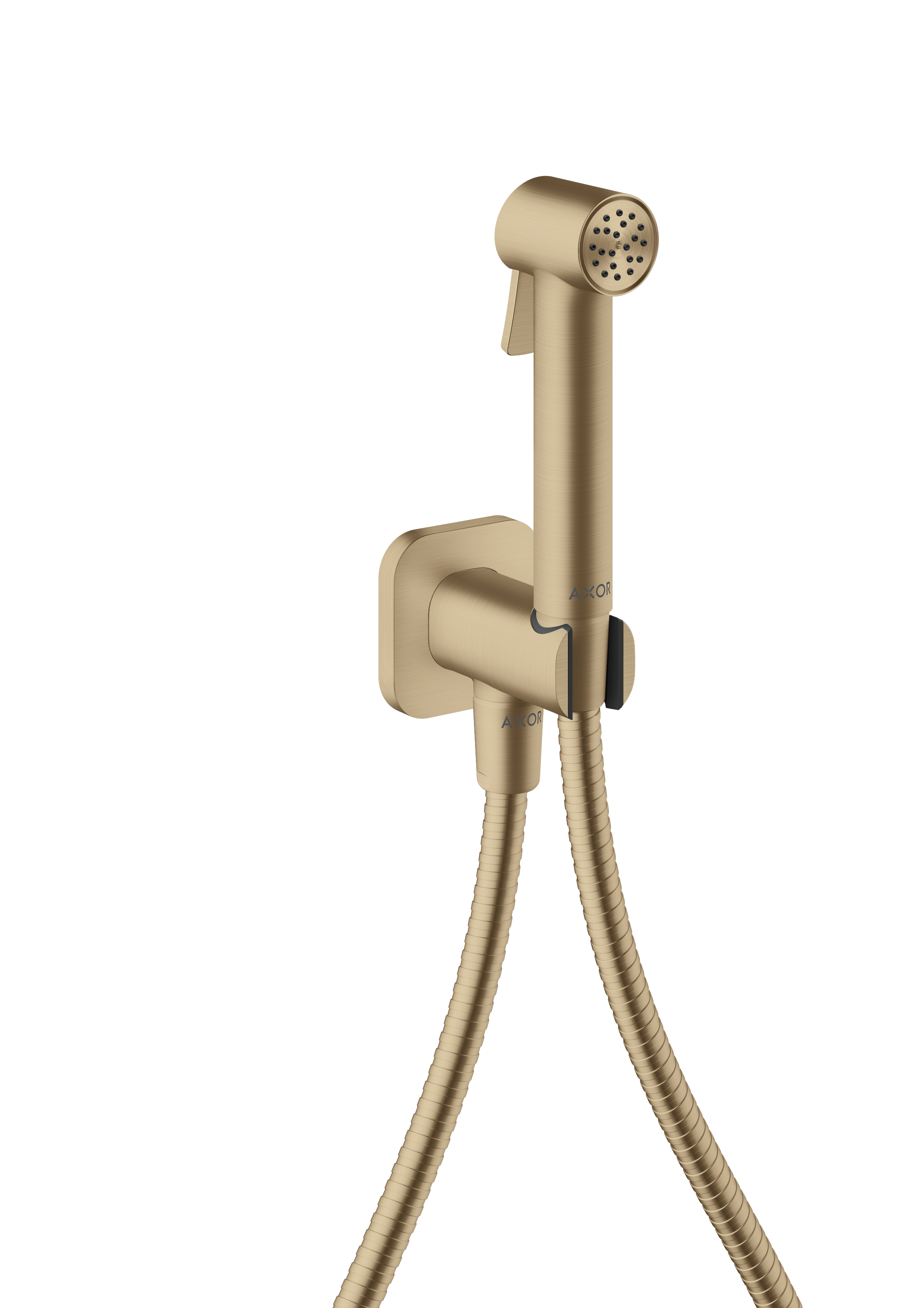 Bidette hand shower 1jet softsquare for cold water with shower holder and shower hose 1.25 m