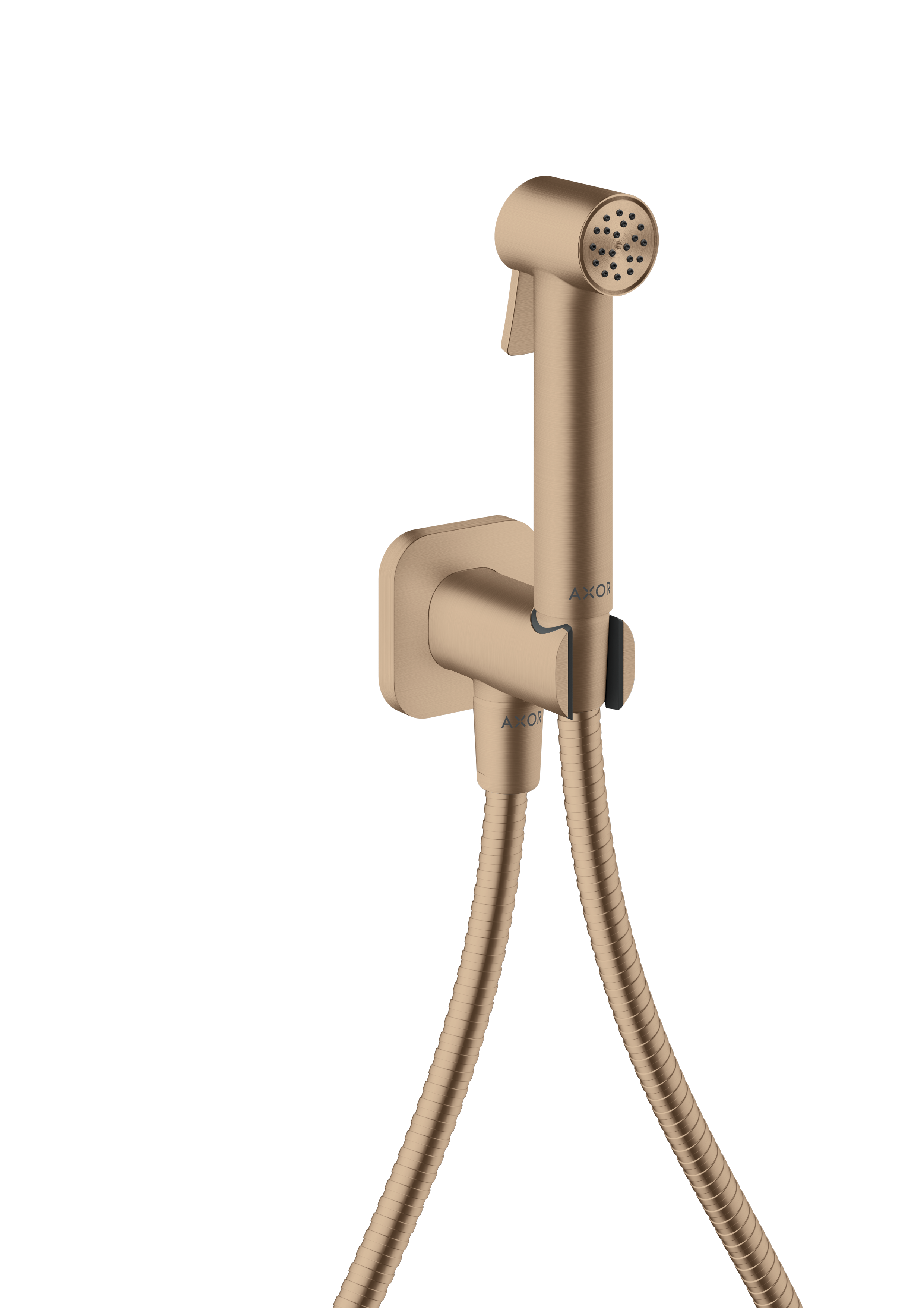 Bidette hand shower 1jet softsquare for cold water with shower holder and shower hose 1.25 m