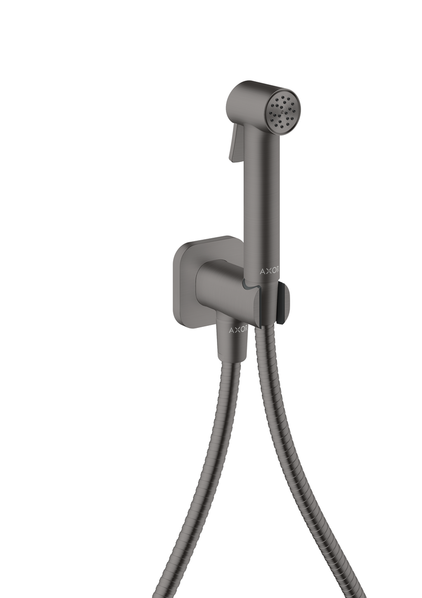 Bidette hand shower 1jet softsquare for cold water with shower holder and shower hose 1.25 m
