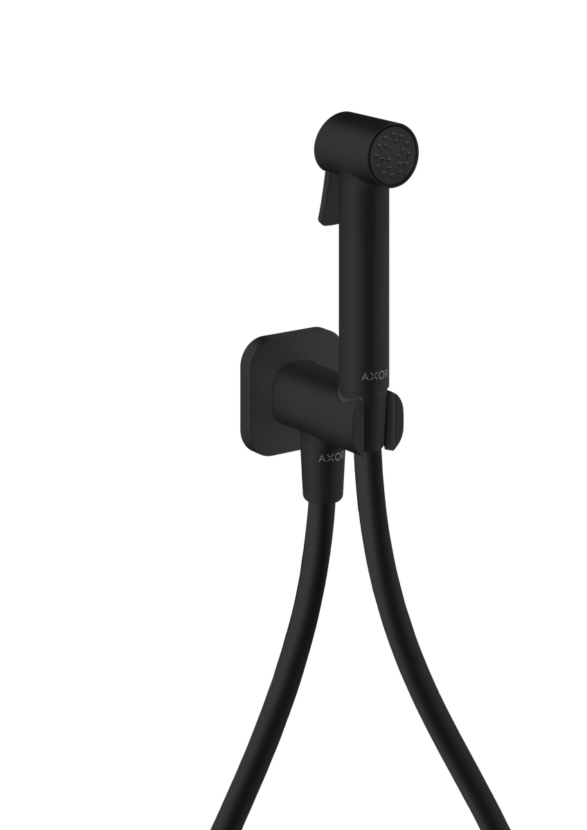Bidette hand shower 1jet softsquare for cold water with shower holder and shower hose 1.25 m