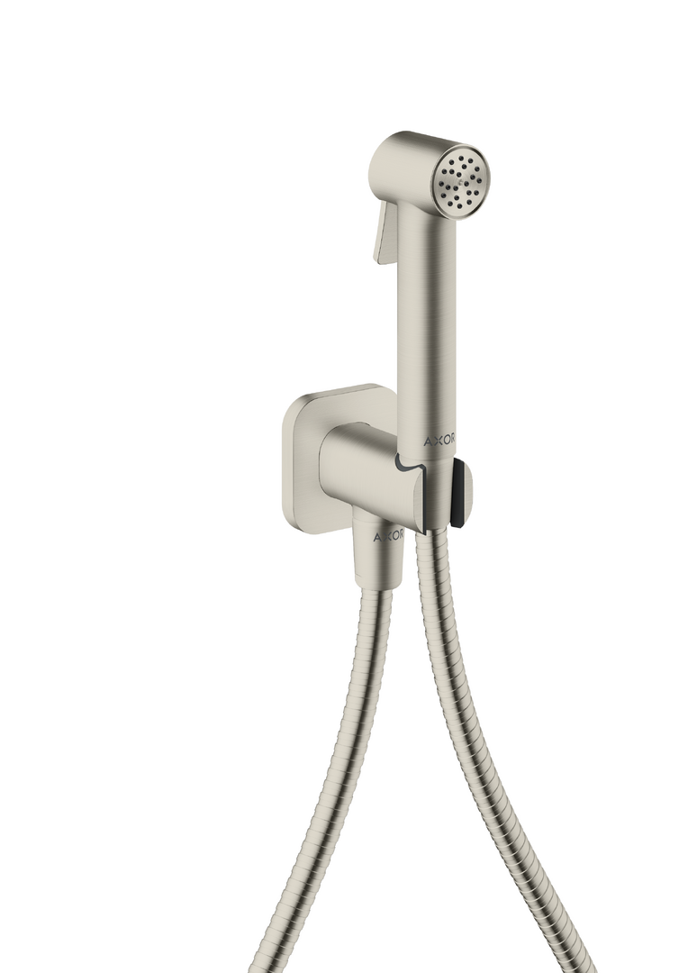 Douchette hygiénique 1jet SoftSquare pour eau froide avec support de douche et flexible 1