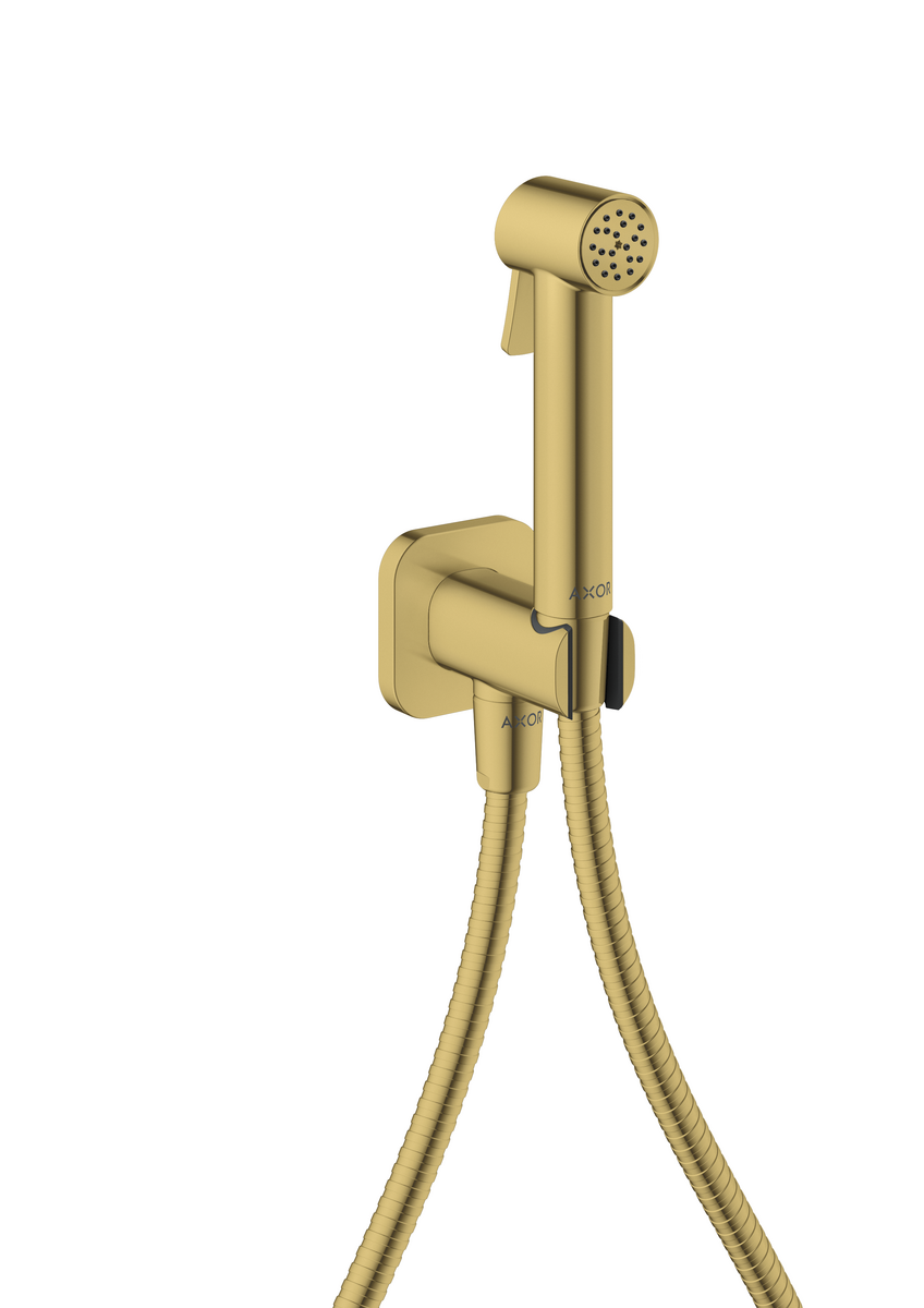 Bidette hand shower 1jet softsquare for cold water with shower holder and shower hose 1.25 m