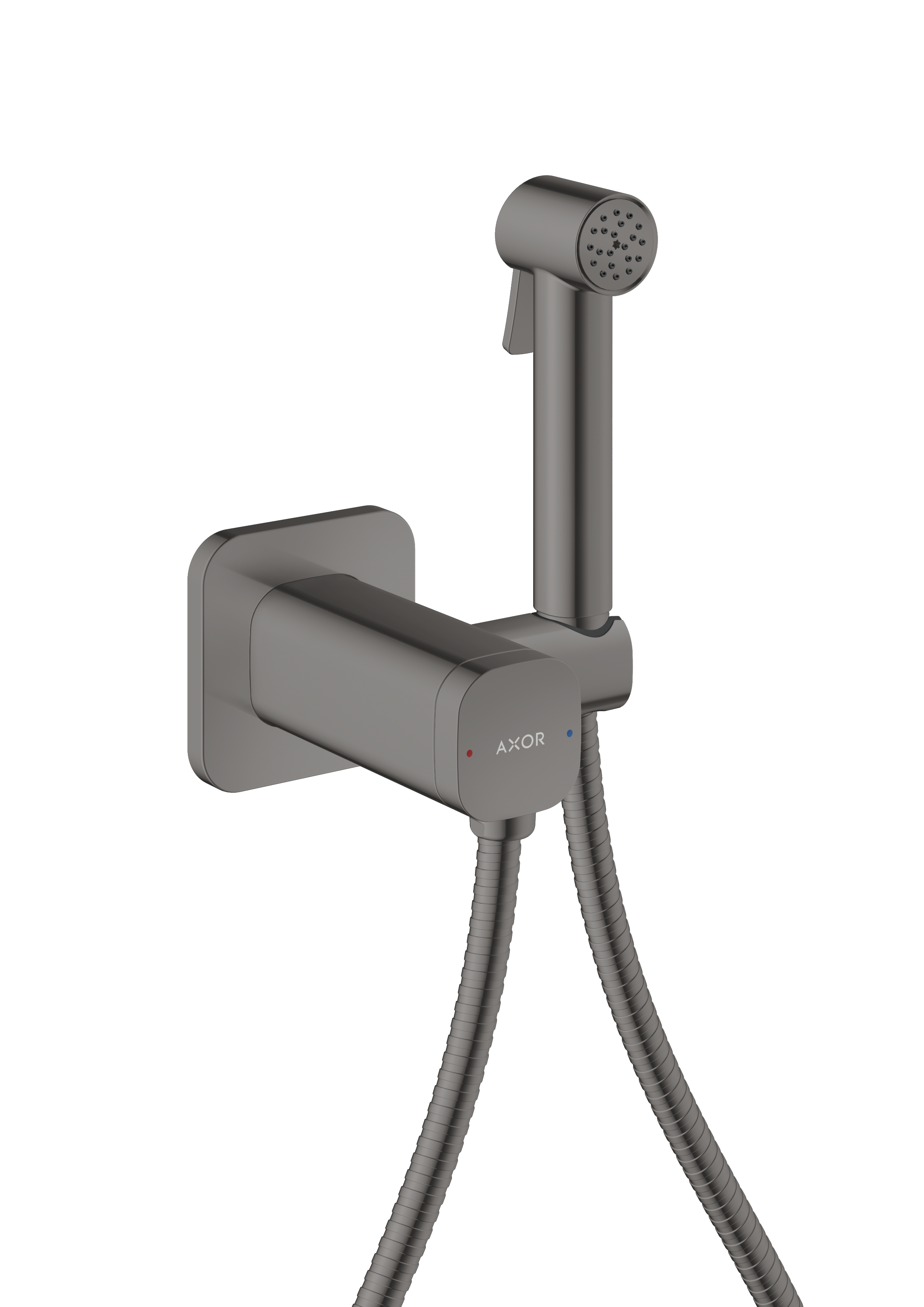 Bidette hand shower 1jet softsquare for mixed water with shower holder and shower hose 1.25 m