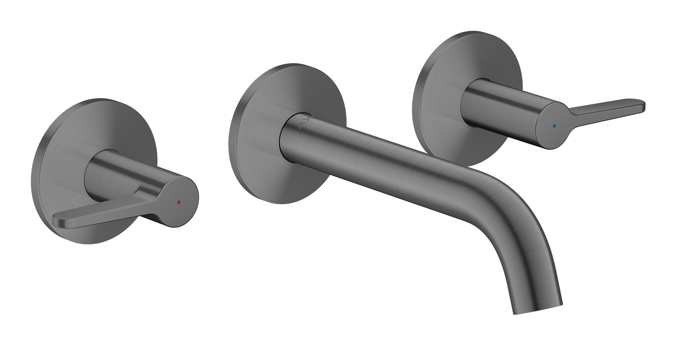 3-hole basin mixer for concealed installation wall-mounted with spout 160 mm and lever handles